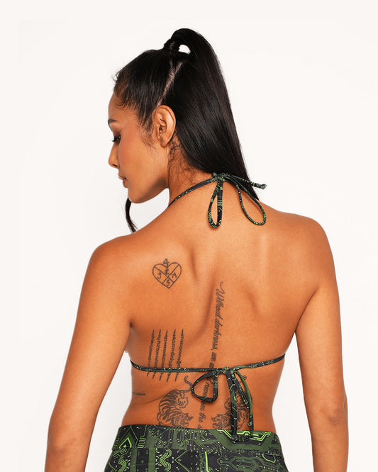 Cyber Matrix Bikini Top