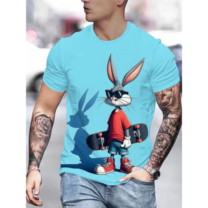 Novelty 3D Print Casual Crew Neck T-Shirt