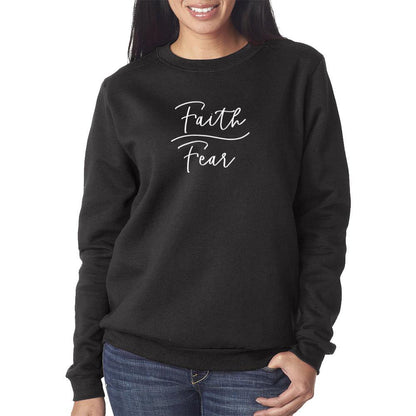 Faith Over Fear Ladies Crewneck Sweatshirt