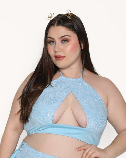 Faerie Firelight Floral Sparkle Top