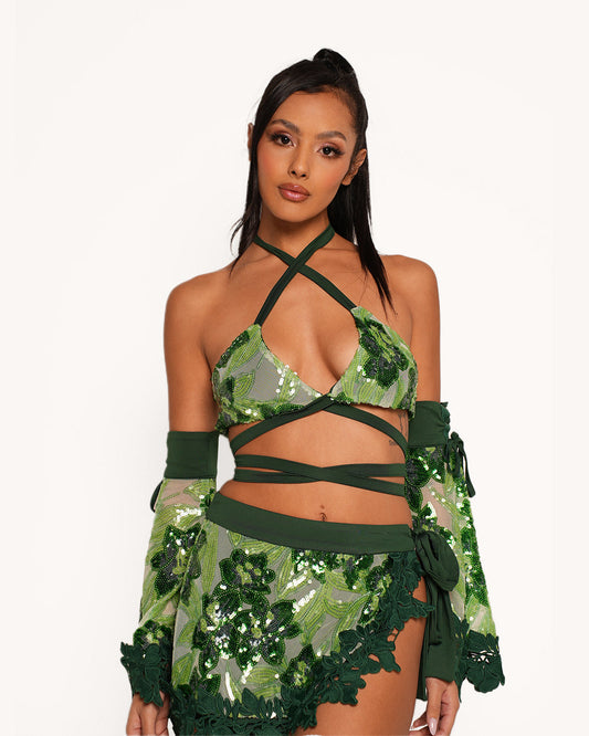 Fairytale Forest Wrap Around Top with Sleeves