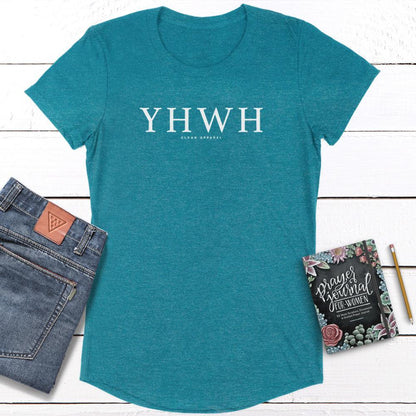 YHWH Ladies Curved Hem Tees