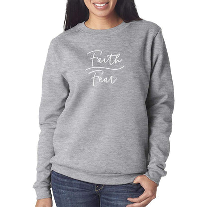 Faith Over Fear Ladies Crewneck Sweatshirt
