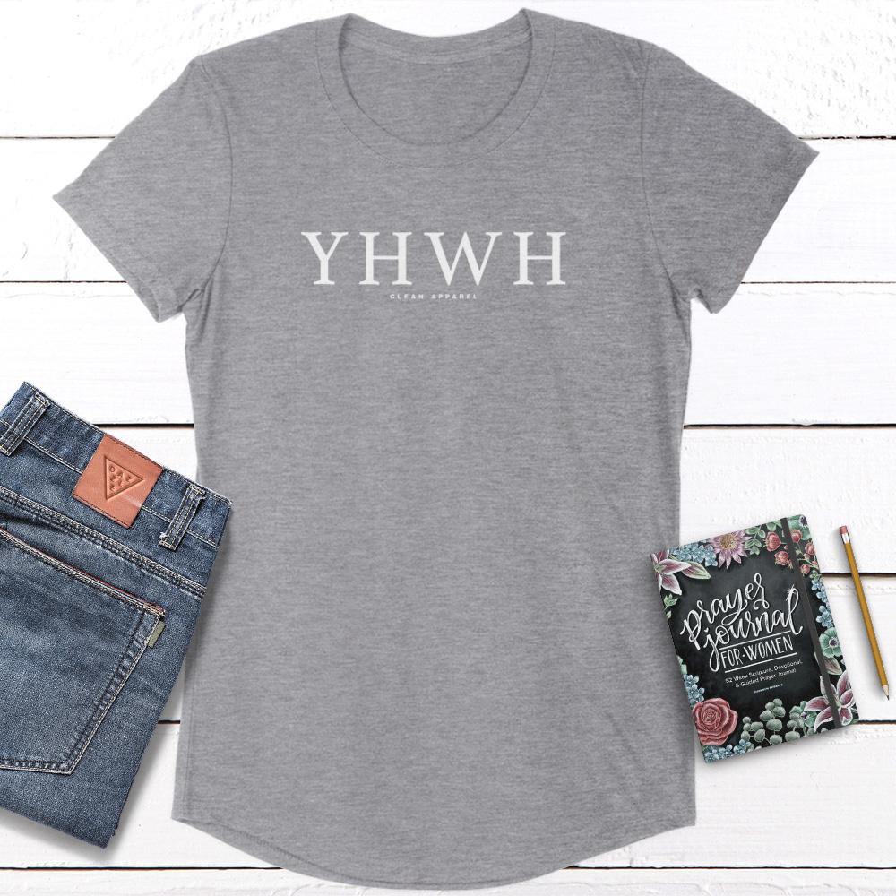 YHWH Ladies Curved Hem Tees
