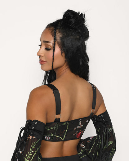 Lace Flowerfields Stretch Pixie Hem Top