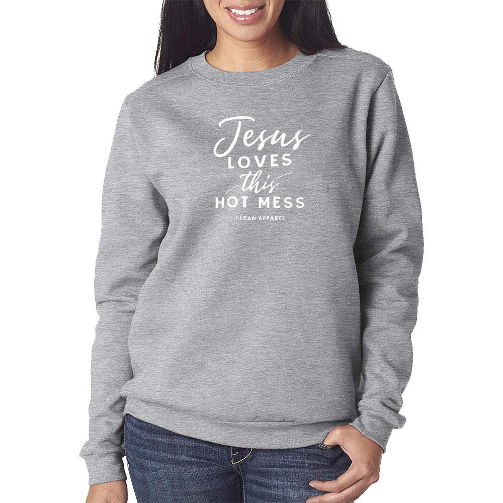Hot Mess Ladies Crewneck Sweatshirt
