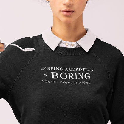 Doing it wrong Ladies Crewneck Sweatshirt