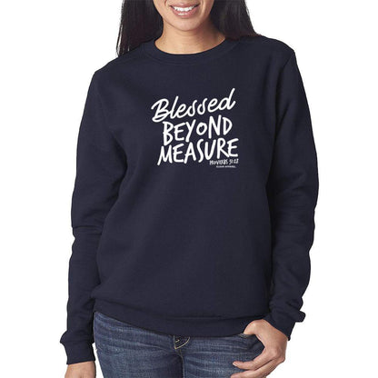 Blessed Beyond Ladies Crewneck Sweatshirts