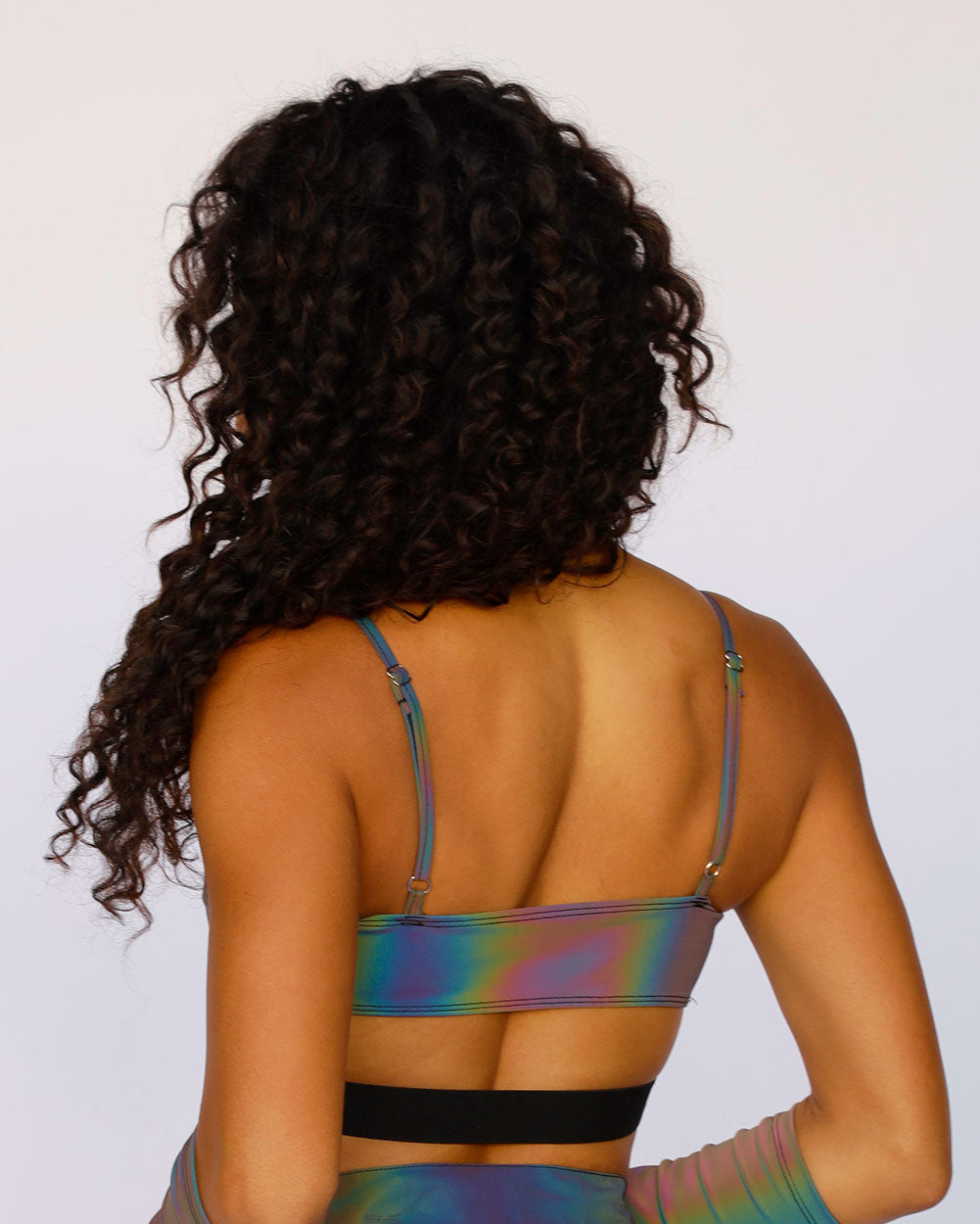 Won't Let U Out Reflective Underboob Clasp Top