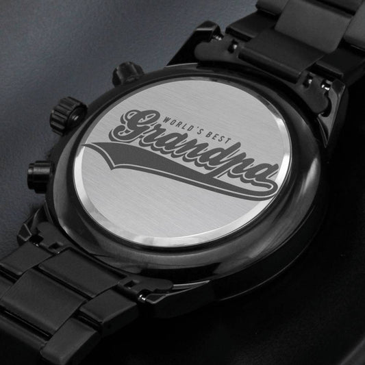 World's Best Grandpa Engraved Wrist Watch