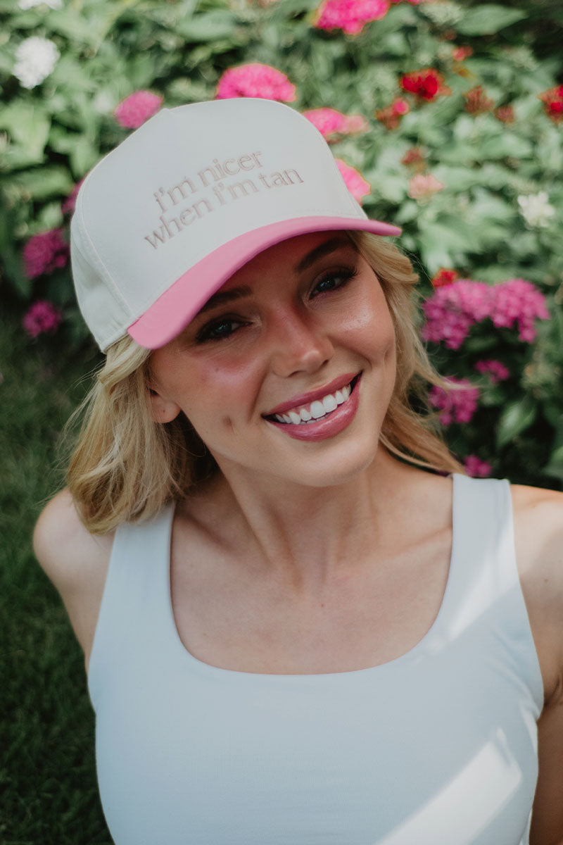 I'm Nicer When I'm Tan Funny Two-Toned Vintage Hats
