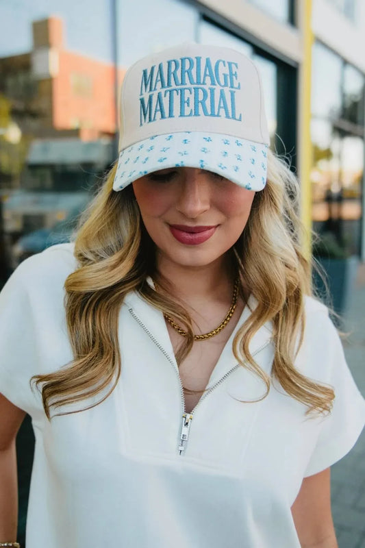 Marriage Material Two-Toned Retro Hat