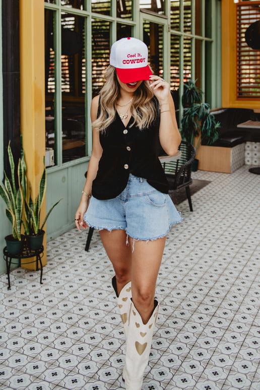 Cool it. Cowboy Heart Two-Toned Vintage Hat