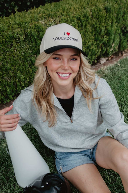 I Heart Touchdowns Two-Tone Snapback Hat