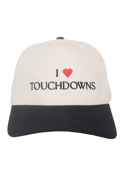 I Heart Touchdowns Two-Tone Snapback Hat