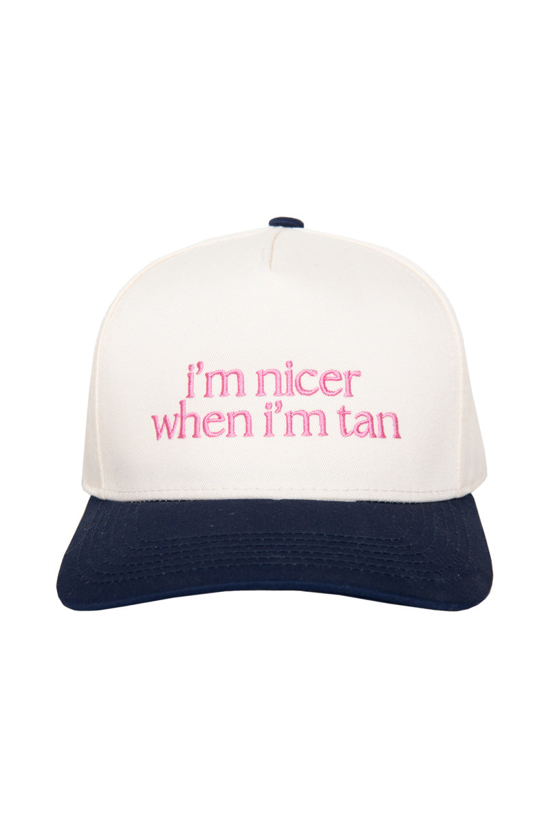I'm Nicer When I'm Tan Funny Two-Toned Vintage Hats