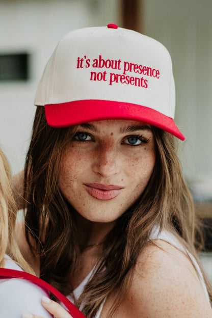 It's About Presence. Not Presents Vintage Hat