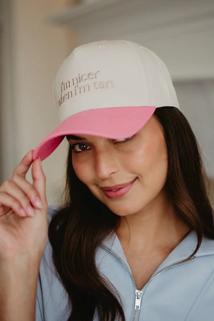 I'm Nicer When I'm Tan Funny Two-Toned Vintage Hats