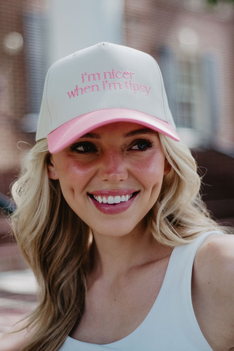 I'm Nicer When I'm Tipsy Retro Trucker Hats