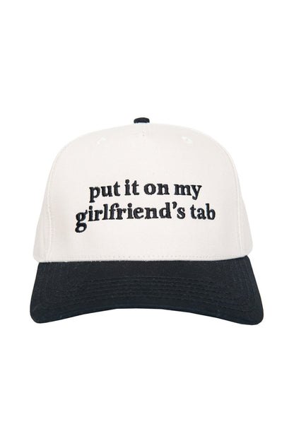 Put It On My Girlfriend's Tab Two-Toned Hat