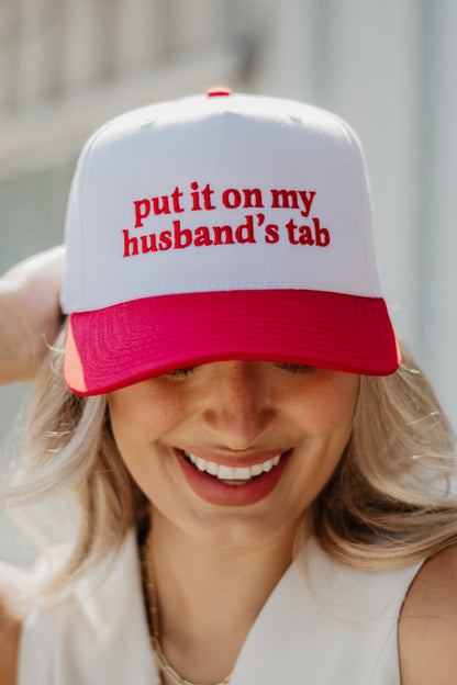 Put It On My Husband's Tab Two-Toned Vintage Hat
