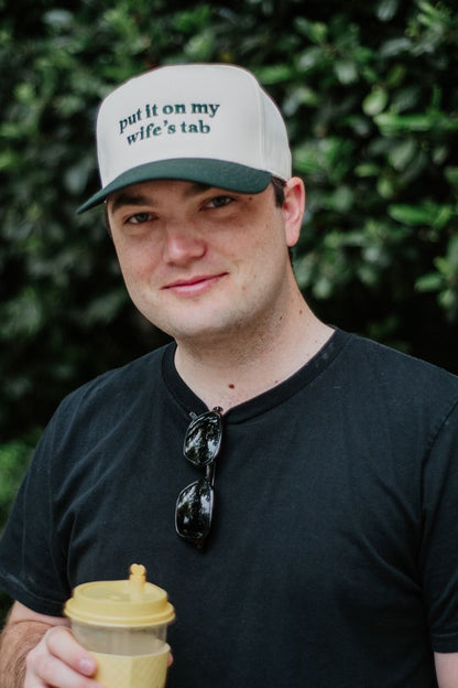 Put It On My Wife's Tab Vintage Trucker Hat