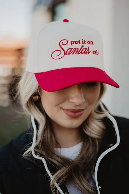 Put It On Santa's Tab Two-Toned Trucker Hats