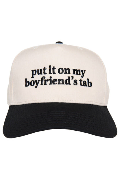 Put It On My Boyfriend's Tab Two-Toned Vintage Hat