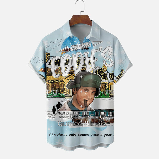 Christmas Griswold Chest Pocket Casual Shirt