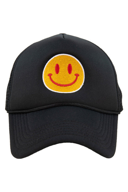 Red/Yellow Happy Face Foam Trucker Hat