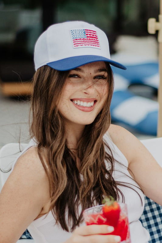 American Flag Two-Toned Hat