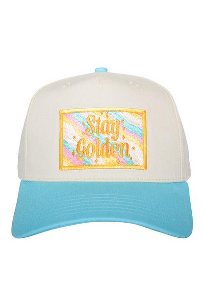 Stay Golden Patch Vintage Trucker Hat